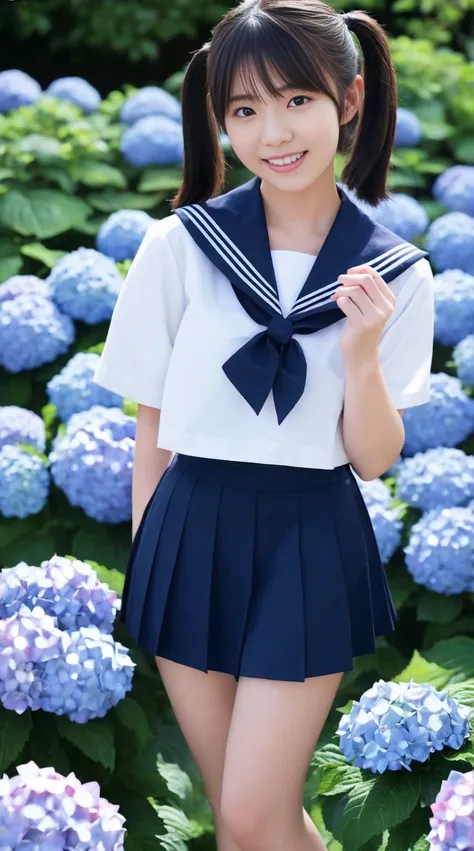 最high quality、high quality、best image quality、small size sailor suit、tight uniform、summer clothes、mini skirt、twin tails、smile、,最...