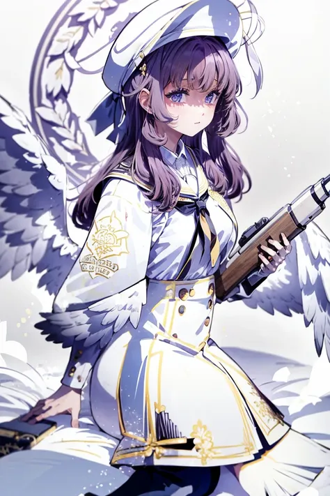 Big Wings、Hello、{{Purple Hair}}、Pistol、capitol、White clothes、White Hat