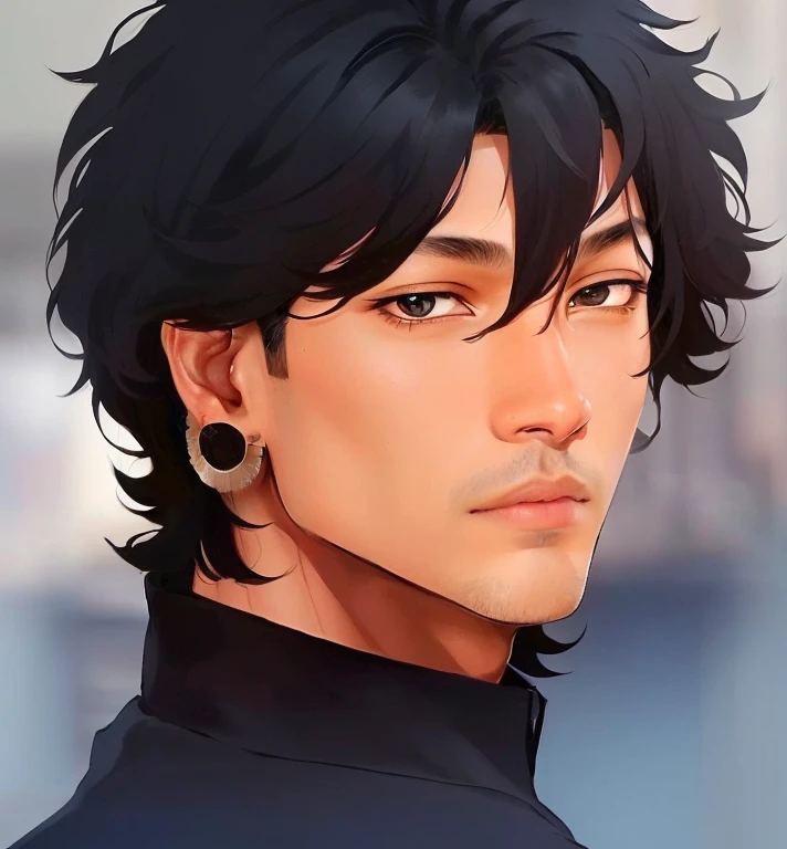 Make him look more Indian and his hair realistic