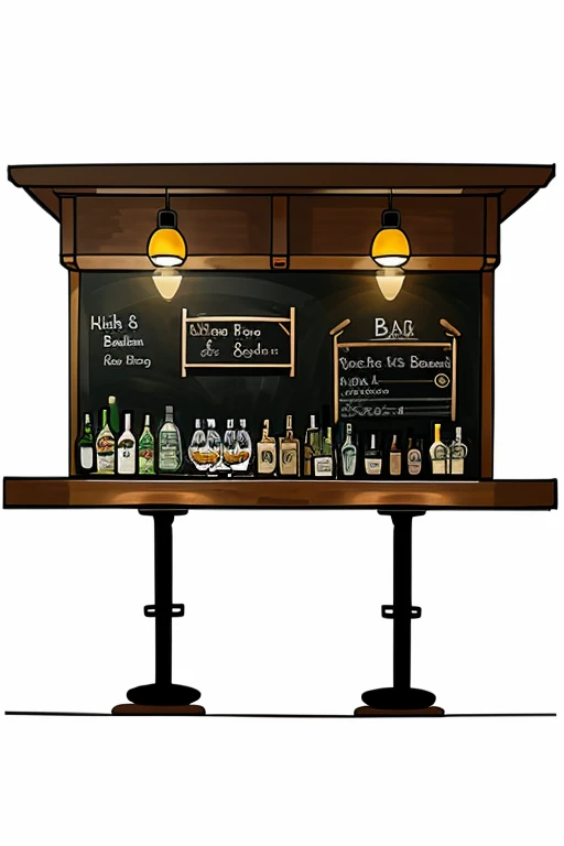 A simple drawing of a bar