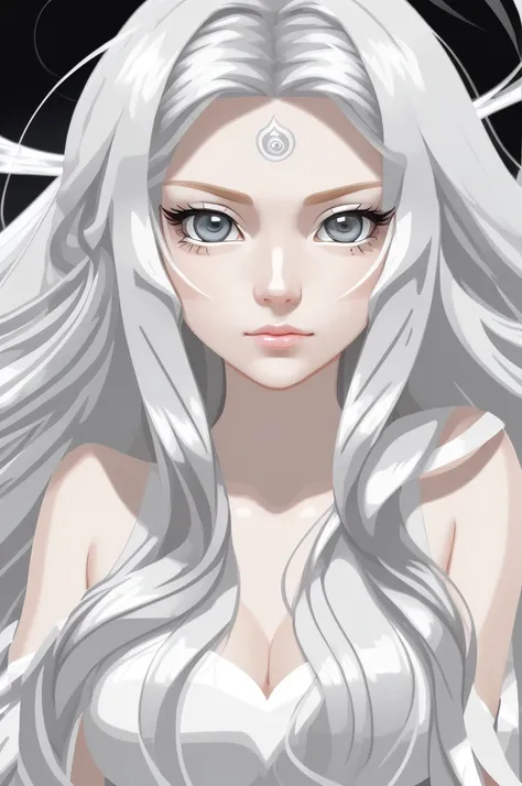   Vectorized graphic design of a cute beautiful girl with silver-white medium-long hair. Close-up of her exquisite eyes, ethereal and dreamy.,Moderate,High-resolution details,best quality,

             Ultra-detailed animation art and visual effects maste...