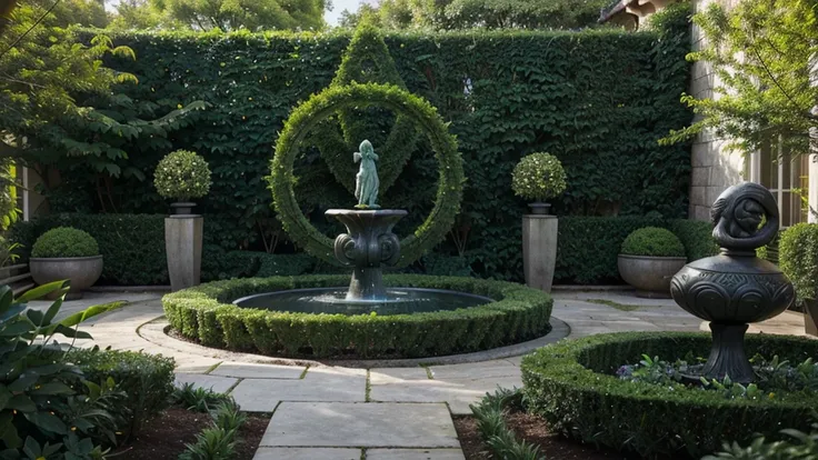 Decorations include elements, associated with civilization and city life, which adds a unique character and futuristic touch to the garden. The use of rare species and varieties of plants gives the garden a special attractiveness and exoticism.

Topiary sc...