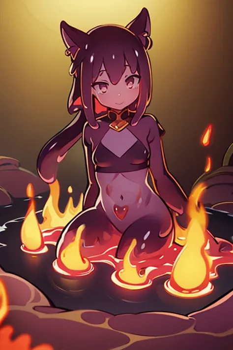 a lava slime girl