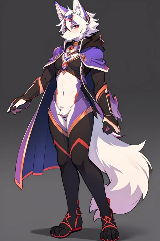 Full body tall male femboy wolf dinámic pose unique 