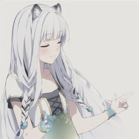 ((masterpiece)), (best quality), (ultra-detailed), photorealistic, (best illustration), ((an extremely delicate and beautiful)), 1girl, solo, long hair, tiger ears, [:tiger tail under:0.2], white hair, two-tone hair, full body, long blue cape, (Alternative...