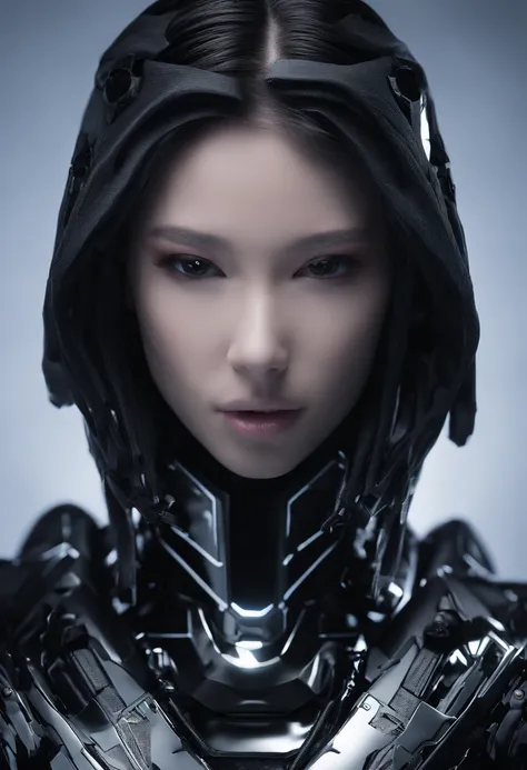 Photo of a humanoid artificial intelligence with natural skin, long, flow, and thick hair, Sharp eyes, Thin and upturned nose, Lip Plumpness, Hourglass figure, Typical clothes and makeup, Intricate details, energetic, vivid, epic, Smooth, Movie, 4k, Backli...