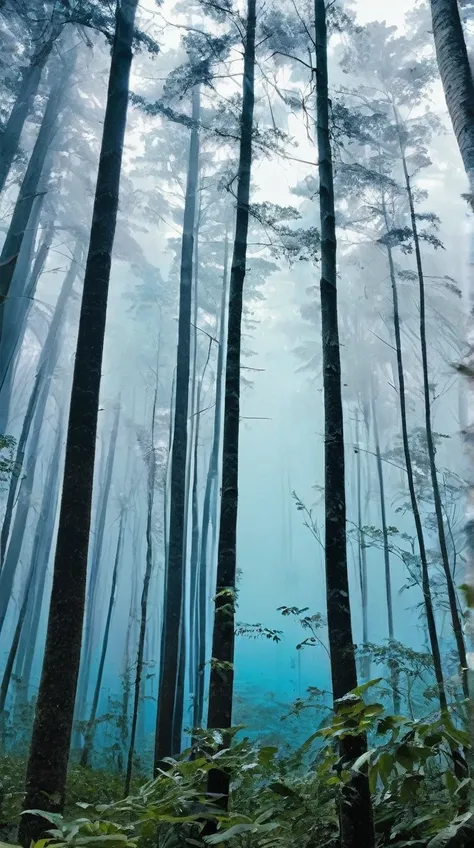 Create a mesmerizing double-exposure photo illustration, in which the intricate worlds of people are masterfully combined, forests, Fog, birds and insects. In this work, draw inspiration from Dan Mountfords distinctive styles, The final piece showcases the...