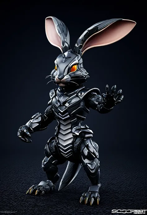 「force『Scorpion Rabbit』のforce章を作成してください。force章には以下の要素が含まれることを希望します：
- A cute, deformed design based on a rabbit with a touch of scorpion element:1.6 - Incorporate some elements of the scorpion&#39;s tail - Simple design - Red and black tones in the backgro...