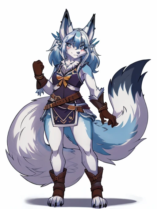 Setsuna, clan de los lobos gelidos, 18 years old women, alta definicion, orejas de kitsune, alta definicion, fullbody picture alta definicion, garras gelidas, 