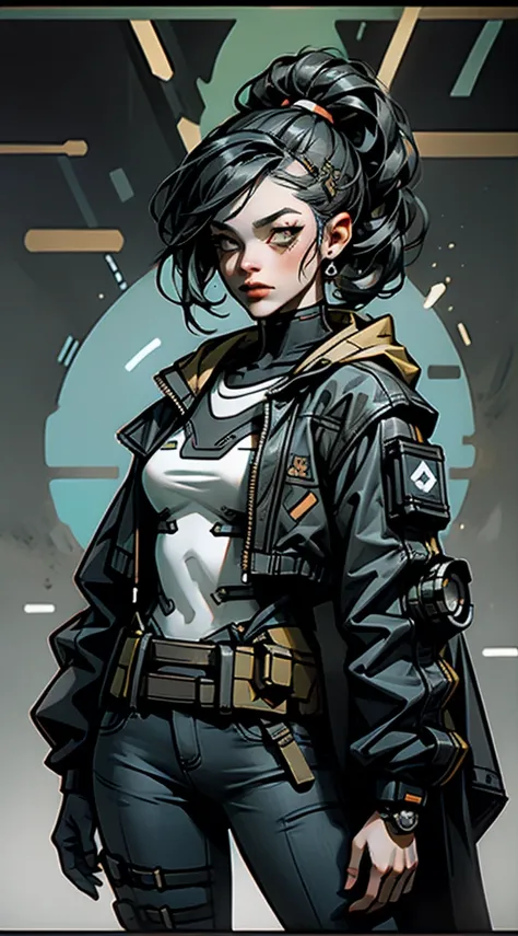 uma mulher com uma roupa futurista segurando uma arma em uma cidade, estilo de arte cyberpunk, arte digital do anime cyberpunk, cyberpunk themed art, arte de anime cyberpunk, cyberpunk digital - arte de anime, arte cyberpunk anime, garota anime cyberpunk, ...