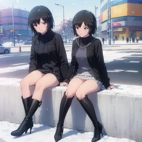 (((Only one girl))),(((((((full body shot))))))) ,(masterpiece:1.2), highest quality,,(((((((High resolution))))))), unity 8k wallpaper, (shape:0.8), Highly detailed face, Perfect lighting, (((Extremely detailed CG))),(((Shibuya Scramble Crossing))),(Big B...