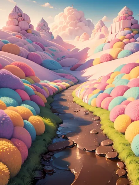 masterpiece, highest quality, very detailed, 16k, ultra-high resolution, candyland, full background