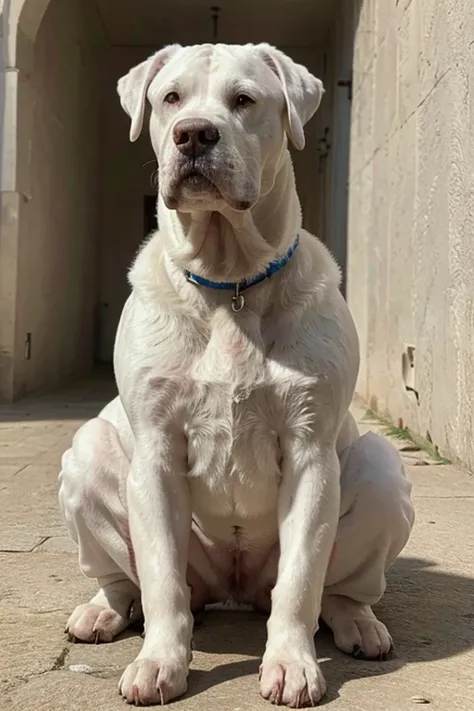 Dogo Argentino usa terno e gravata em vez de colarinho, 1.boca aberta, 2. Boca aberta,,motor irreal, Obra de arte, Obra de arte, UHD, 4k, 8K, frente,