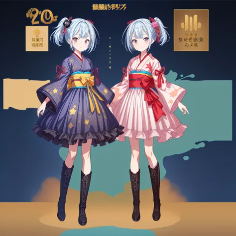 1girl、Star Fairy、vtuber-halfbody、(((highest quality、Masterpiece、The best composition、Golden Ratio、Official Art、Super detailed、Super detailedな目)))、ultra detailed, from front, headshot、 blue and white hair color、Short Hair、Standing in front of the viewer、Kim...