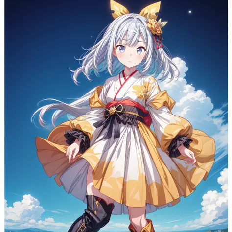 (((1girl)))、Star Fairy、vtuber-halfbody、(((highest quality、Masterpiece、The best composition、Golden Ratio、Official Art、Super detailed、Super detailedな目)))、ultra detailed, from front, headshot、 blue and white hair color、Short bangs above eyebrows、Short Hair、St...