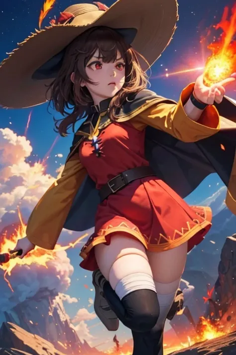 masterpiece, highest quality, super detailed, figure, amazing lighting, cinematic composition, one girl, megumin, meguminのスタイル, ...