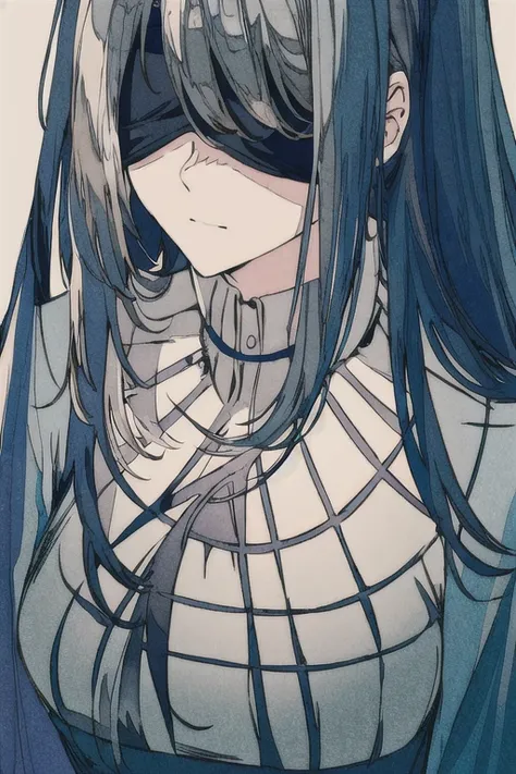 (masterpiece, best quality, high quality, highres, ultra-detailed), 1girl, blindfold