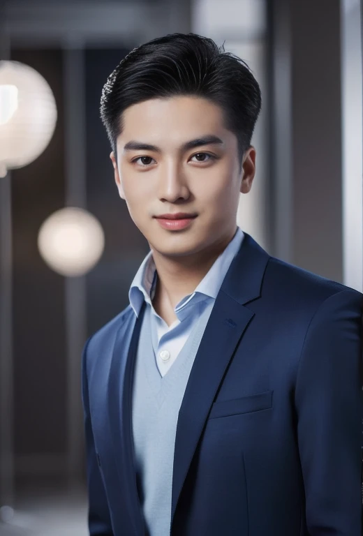 Aarav man in a blue suit, professional profile picture, Christopher Chao, Brian Sum, David Luong, Steve Zheng, Andrew Thomas Wang, Corporate portrait, Ryan Jia, organizational wear and tear, professional Corporate portrait, Peter Xiao, Justin Sun