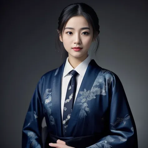 หญิงชาวเอเชียอาราฟin kimonoสีน้ำเงินและสีขาว, palace ， a girl in Hanfu, elegant Japanese woman, Japanese woman, Japanese model, traditional beauty, The face of a beautiful Japanese girl, Portrait of a Japanese girl, Portrait of a geisha, in kimono, Hanfu, ...