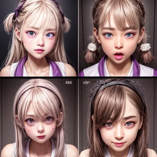 (through wall), SchoolGirls wearing uniforms with Thongs, Glistening ivory skin, no legwear, name plate . (Character concept art:1.4), Different types of hair colors, (((NOGIZAKA face variations)))  Extremely Detailed very KAWAII face variations, perfect a...