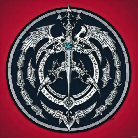 round，emblem，sword，star，bright，dragon，