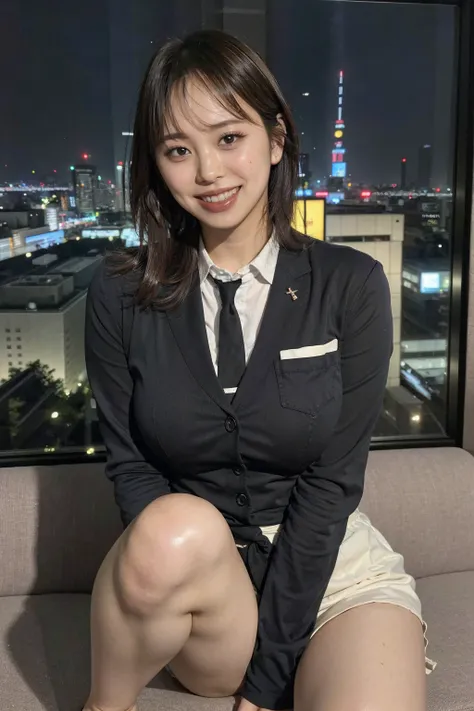 (8k, RAW Photos, highest quality, masterpiece: 1.2), (Realistic, photoRealistic: 1.37), Tokyo cityscape, night, Professional Lighting, Photomapping, Radio City
(1 person:1.1)、Perfect beautiful composition、(Medium sized breasts:1.2)、(Accentuate your body li...