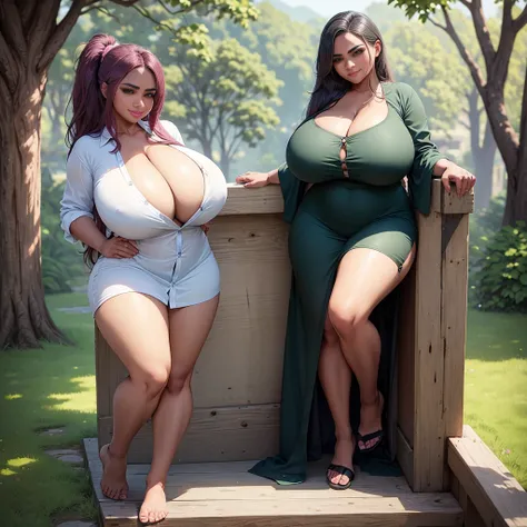 (masterpiece:1.2), (best quality:1.2), ((only one person:1)), {full body image:1},very huge breasts, huge ass, very wide hips, black woman, pink hair, long ponytail hair, Happy smile, realistic and detailed hands, realistic and detailed face, realistic and...