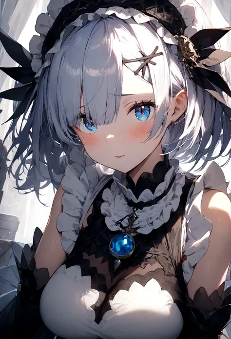 1girl,masterpiece, best quality, very aesthetic, absurdres,
Rem, Re:Zero - Starting Life in Another World - A demon maid with a deep loyalty and affection for the protagonist, Subaru, showcasing immense power and emotional depth.