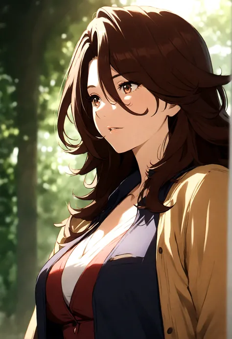 1girl, sumeragi lee noriega, gundam, detailed brown hair, detailed brown eyes