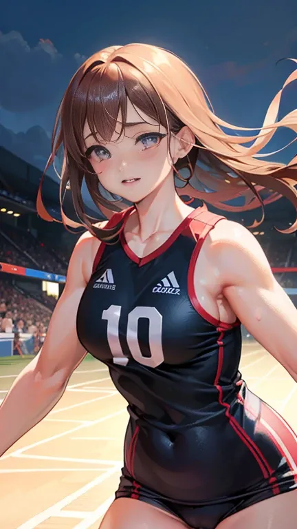 (highest quality, masterpiece:1.2)
1 woman, volleyball attack moment, jump, sports, ultra-detailed, super resolution, photo-realistic:1.4, 8k, raw photo, realistic, physically-based rendering, volleyball, sports wear, long hair, muscular, exposed skin, ski...