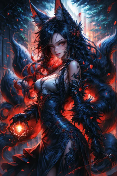 oscuro y desgarrado, ((alone 1 dark malevolent woman of the underworld evil smile, ojos entrecerrados:1.3)), hermoso cuerpo musc...