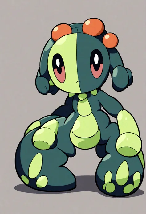 in the style of pokemon, rock statue-like monkey pokemon, rock type with rock body