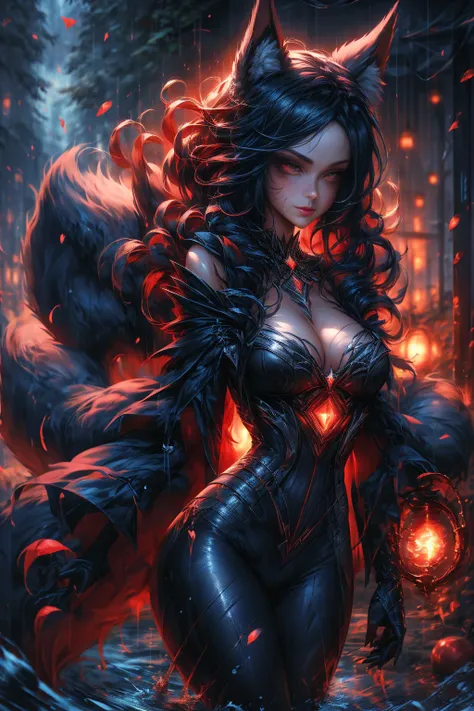 oscuro y desgarrado, ((alone 1 dark malevolent woman of the underworld evil smile, ojos entrecerrados:1.3)), hermoso cuerpo musc...