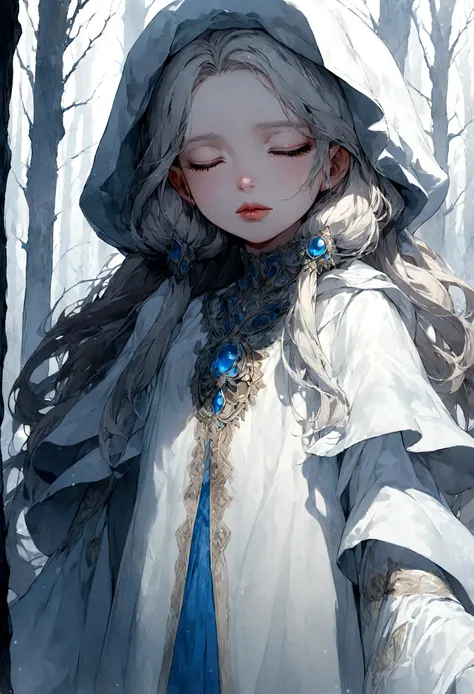 Approaching cautiously, he found a girl of approximately nine years old, dressed in thin clothes and already frozen by the intense cold of the forest. His eyes were closed, and his lips were frozen.