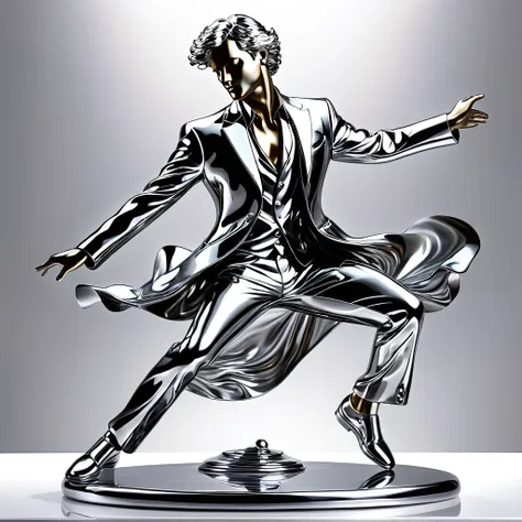 (masterpiece, best quality:1.2), Liquid Metal, dancing guy