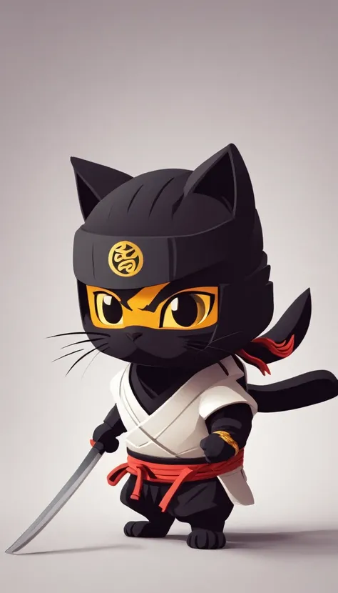 Figure, Ninja Cat, whitebackground, hiquality