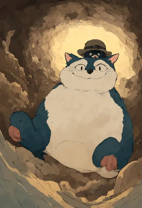 super gato, studio_ghibli_anime_style style, 2d