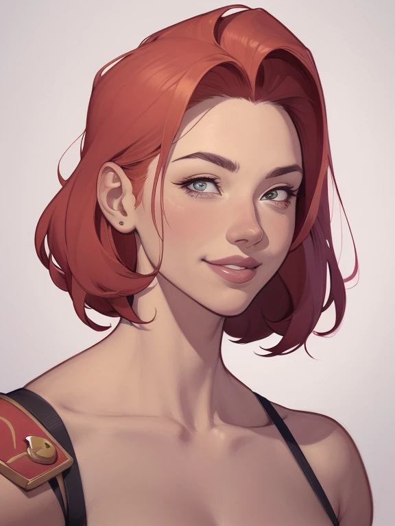 um desenho animado de uma mulher com um sorriso no rosto, retrato de desenho animado, arte dos desenhos animadosstyle, pintura digital de desenho animado, por Jason Chan, arte de pintura digital dos desenhos animados, arte digital dos desenhos animados, ar...