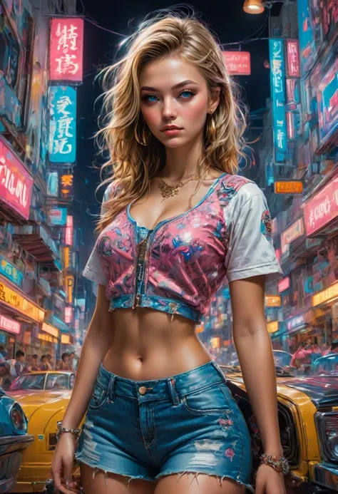 bad Girl, Mean Girl, cool Girl, Man clothing, by Emmanuel Shiu, best quality, masterpiece, very aesthetic, perfect composition, intricate details, ultra-detailed