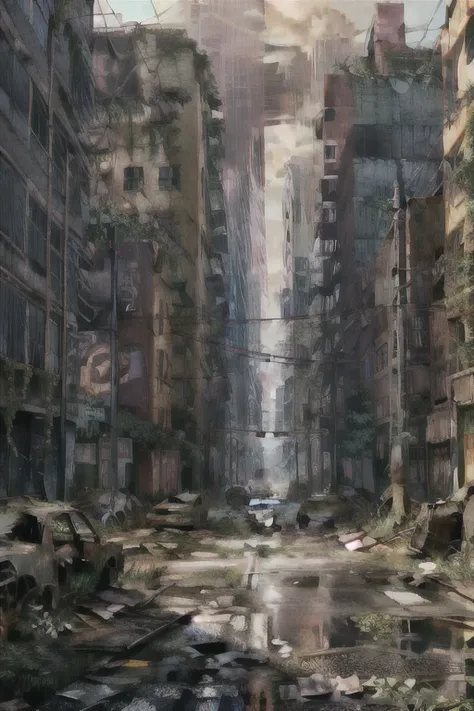 post apocalyptic, background, orange hue