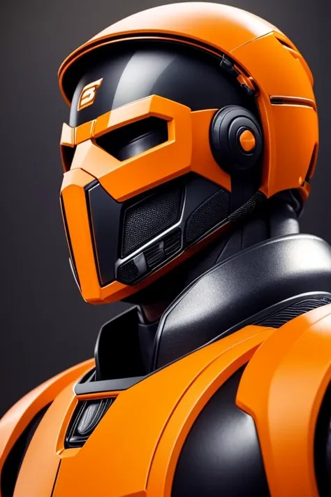 Portrait of a cybernetic orange snake, power armor, ultra realistic, highly detailed, octane render, unreal engine, The face is dense