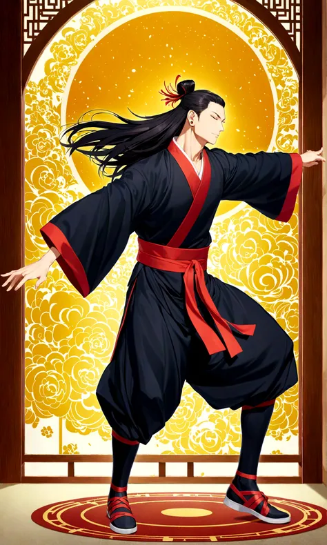 gojou_satoru，Jujutsu Kaisetomical correct，dynamic pose，xianxia