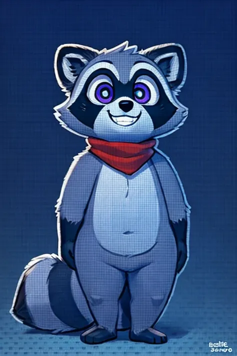 rambley racoon is a short little raccoon mascot, he lives inside of networks and code, making his appearances on tv screens and ...