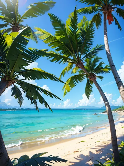 distance shot.a tropical beach background