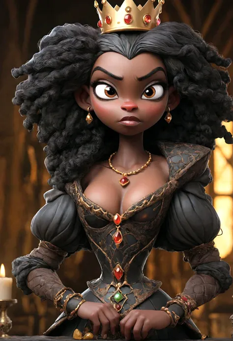 the black queen, sexy, perfect breasts,