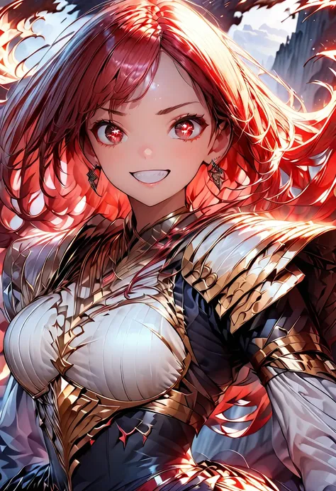 (highest quality:1.2, Very detailed, up to date, Vibrant, Ultra-high resolution, High Contrast, masterpiece:1.2, highest quality, Best aesthetics), (((1 girl))), Woman wielding a large sword, Luxurious Armor, Flowing hair, intense expression, Intense battl...