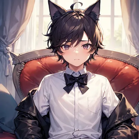 (((Boy with cat ears))), 8k, ((best quality)), 10 yease old, very cute