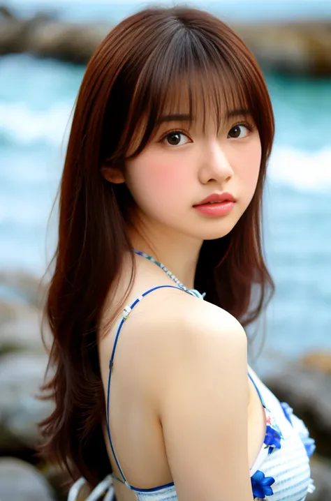 8k、RAW Photos、highest quality、Japanese Model、Floral Bikini、micro bikini,26 years old、Young Sensual Gravure Idol、A young and cute gravure idol、リアルなYoung Gravure Idol、Real fleshy gravure idol、Young Gravure Idol、A sophisticated gravure idol、Young and thin gra...