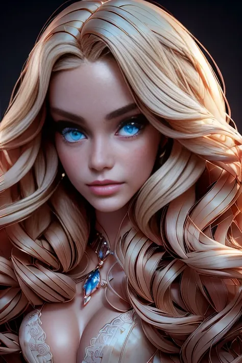 a beautiful sexy barbie doll, intricate detailed face, perfect porcelain skin, long blonde hair, stunning blue eyes, full luscious lips, slender feminine figure, wearing a tight pink dress, seductive pose, highly detailed, photorealistic, 8k, dramatic stud...