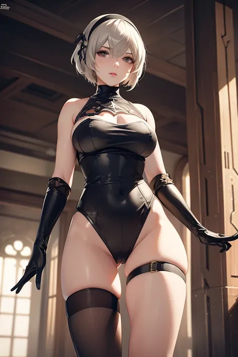 2b, nier automata,todo el cuerpo, cuerpo perfecto, cuerpo completo, delgada, sexy, armadura